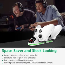 Dual charger - charging dock - with LED indicator - for Xbox One - One S - One X controllerControllers