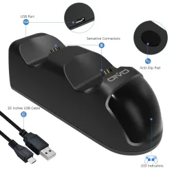 Dubbel laddare - dockningsstation - snabbladdningsställ - med LED-display - för Playstation 4 / PS4 Slim / PS4 Pro-kontroller