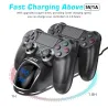 Dual charger - dock station - fast charging stand - with LED display - for Playstation 4 / PS4 Slim / PS4 Pro controllersChar...