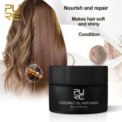 Haarmaske mit Kokosöl - Reparieren - Wiederherstellen von geschädigtem Haar - 50 ml
