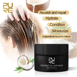 Kokosolje hårmaske - reparasjon - gjenopprette skadet hår - 50 ml