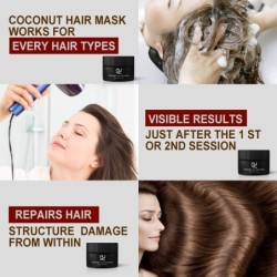 CabelloMascarilla capilar de aceite de coco - reparar - restaurar el cabello dañado - 50 ml