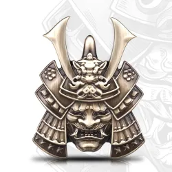 Metal bil / motorcykel klistermærke - emblem - japansk samurai