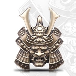 Metalowa naklejka na samochód / motocykl - emblemat - japoński samurajNaklejki