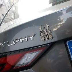 Metal car / motorcycle sticker - emblem - Japanese samuraiStickers