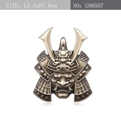 Metal bil / motorcykel klistermærke - emblem - japansk samurai