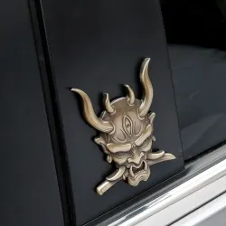 Bil / motorsykkel klistremerke - metall emblem - 3D japansk samurai