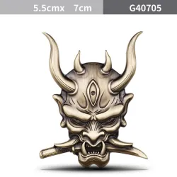 Bil / motorcykel mærkat - metal emblem - 3D japansk samurai