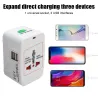 Alimentation universelle - Adaptateur de voyage - avec 2 ports USB - Convertisseur de prise AU US UK EU