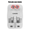 Universal power - travel adapter - with 2 USB ports - AU US UK EU plug inverterPlugs