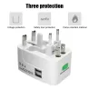 Universal strøm - reiseadapter - med 2 USB-porter - AU US UK EU plug inverter