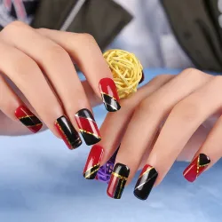 Nail striping tape - colorful lines - sticker - mixed colours - 10 piecesNail stickers
