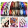 Nail striping tape - colorful lines - sticker - mixed colours - 10 piecesNail stickers