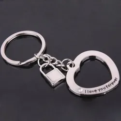 Heart shaped keychain - Love Heart - True Love - 2 piecesKeyrings
