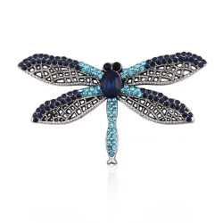 Elegant broche - med farverig krystal guldsmede