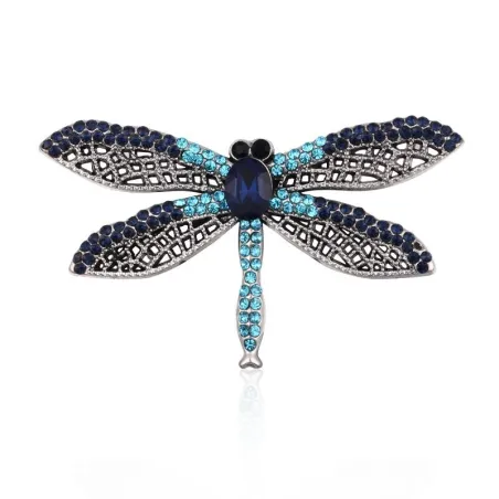 Elegant broche - med farverig krystal guldsmede