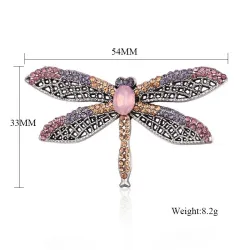 Elegant broche - med farverig krystal guldsmede