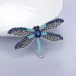 BrochesBroche elegante - con libélula de cristal de colores