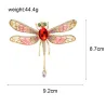 Elegant broche - stor krystal guldsmede