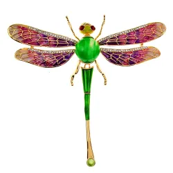 BrochesBroche de libélula de cristal de colores