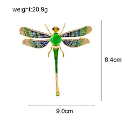 BrochesBroche de libélula de cristal de colores