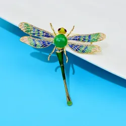 BrochesBroche de libélula de cristal de colores