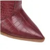BotasElegantes botas de cuero - hasta la mitad de la pantorrilla - tacón de cuña grueso - estilo cowboy