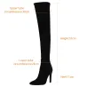 BotasBotas sexy de tacón alto, por encima de la rodilla, diseño de espalda hueca.