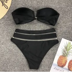 Ensemble bikini sexy - avec push up - taille haute
