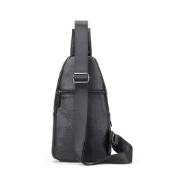 BolsosElegante bolso de pecho - mochila de cuero - patrón de piel de cocodrilo