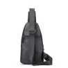 Stylish chest bag - leather backpack - crocodile skin patternBags