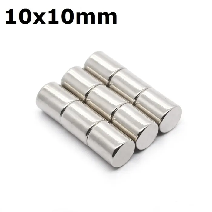 N35 - magnes neodymowy - mocny okrągły krążek - 10 mm * 10 mmN35
