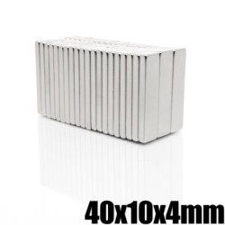 N35 - neodymium magnet - strong rectangular block - 40mm * 10mm * 4mmN35