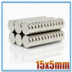 N35 - neodymium magnet - strong round disc - 15mm * 5mm