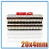 N35 - magnes neodymowy - mocny okrągły krążek - 20mm * 4mmN35