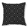 Housse de coussin déco - géométrie noir et blanc - 45cm * 45cm
