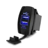 Universal USB dobbelt stik - 3,1V -12V/24V - opladningsport - LED