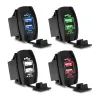 Universal USB dobbelt stik - 3,1V -12V/24V - opladningsport - LED