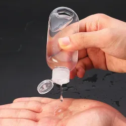 Genopfyldelig flaske - minibeholder - med krog - håndsprit / sæbedispenser - 30ml / 50ml