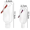 Flacon rechargeable - mini contenant - avec crochet - désinfectant pour les mains / distributeur de savon - 30 ml / 50 ml