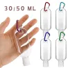 Genopfyldelig flaske - minibeholder - med krog - håndsprit / sæbedispenser - 30ml / 50ml