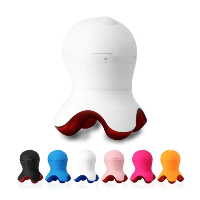 Mini professionel massager - afspænding - smertelindring - med LED - blæksprutteform