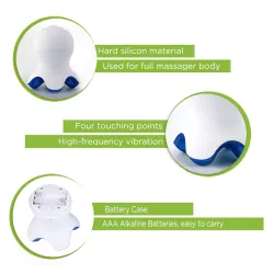 Mini professionel massager - afspænding - smertelindring - med LED - blæksprutteform