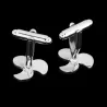 Zilveren scheepsschroef manchetknopenManchetknopen