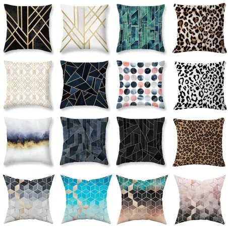 Fundas de cojinesFunda de cojín decorativa - estampado animal leopardo - 45 cm * 45 cm