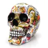 Estatuas & esculturasEscultura de resina - modelo de cráneo humano - cráneo de Halloween colorido