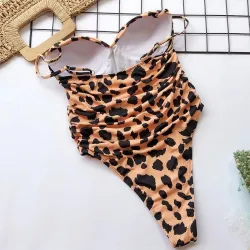 Baño y ropaBañador sexy de una pieza - con push-up - estampado leopardo