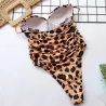 Baño y ropaBañador sexy de una pieza - con push-up - estampado leopardo