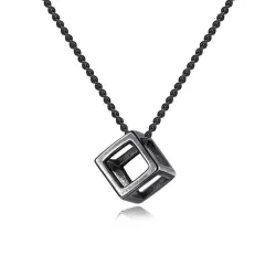 CollarCollar estilo punk - colgante en forma de cubo hueco - unisex
