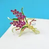BrochesBroche de lujo - flores de cristal rosa